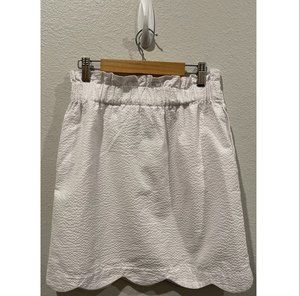 LAUREN JAMES Gingham Pattern White Mini Skirt